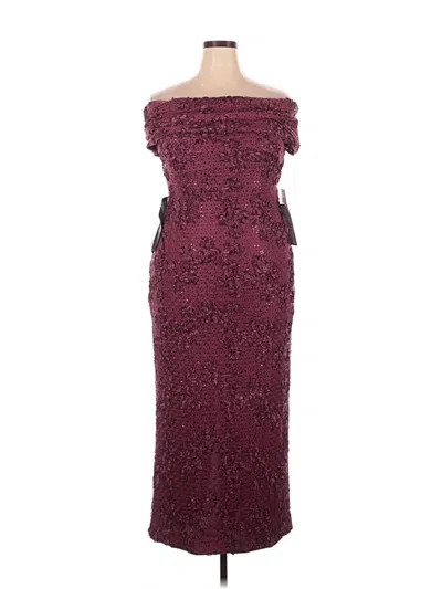 Js Collections Cocktail Dress In Burgundy