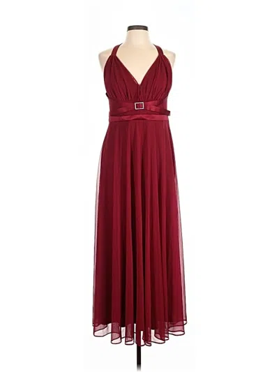 Pre-owned Js Collections Cocktail Dress In Burgundy