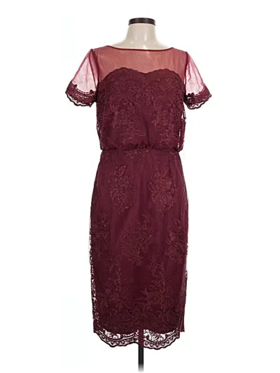 Pre-owned Js Collections Cocktail Dress In Burgundy