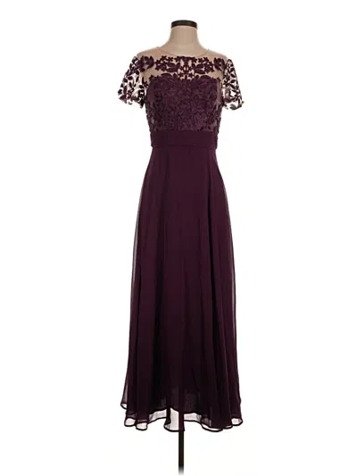 Pre-owned Js Collections Cocktail Dress In Burgundy