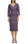 Js Collections Elliana Long Sleeve Sheath In Lilac