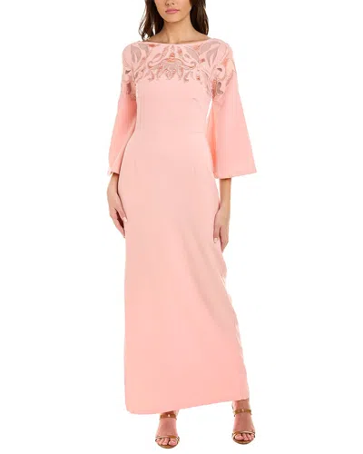 Js Collections Ezra Cutout Column Gown In Pink