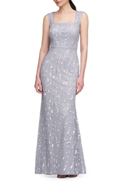 Js Collections Haden Mermaid Gown In Silver