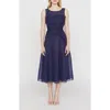 Js Collections Hedi Organza A-line Cocktail Dress In Blue