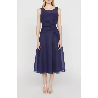 Js Collections Hedi Organza A-line Cocktail Dress In Purple
