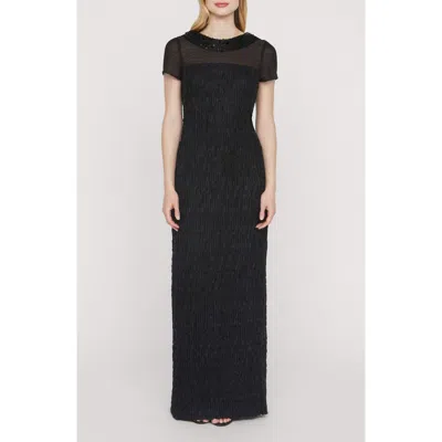 Js Collections Inaya Embellished Column Gown In Black