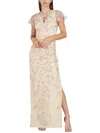 Js Collections Soutache Lace Cocktail Dress In Beige