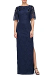 JS COLLECTIONS KALANI EMBELLISHED LACE GOWN