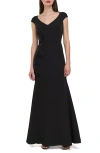 Js Collections Larisa Soutache Mermaid Gown In Black