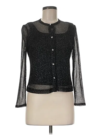 Pre-owned Js Collections Long Sleeve Blouse In Black