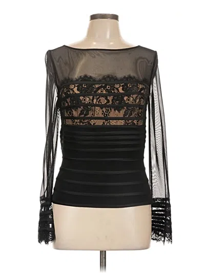 Pre-owned Js Collections Long Sleeve Top Black Sweetheart Neckline Tops
