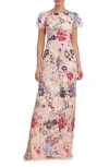 Js Collections Magnolia Floral Embroidery Gown