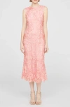 Js Collections Meli Soutache Cocktail Midi Dress In Peony