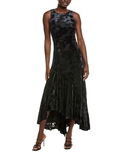 Js Collections Natalia Asymmetric Midi Dress In Black