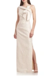 JS COLLECTIONS JS COLLECTIONS ODETTE ASYMMETRIC ILLUSION YOKE GOWN
