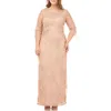 Js Collections Plus Womens Beaded Soutache Evening Dress In Multi