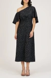 Js Collections Primrose One-shoulder Cocktail Dress In Black