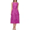 Js Collections Sequin Soutache Lace Cocktail Dress In Purple