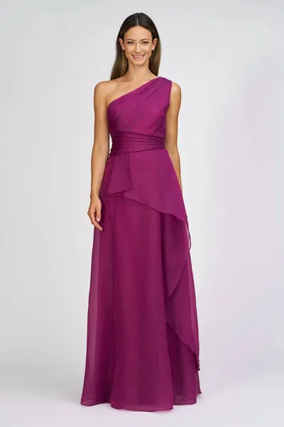Js Collections Seraphina Organza Gown In Violet Rose In Purple