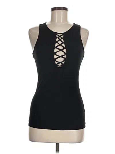 Pre-owned Js Collections Tank Top Black Halter Neckline Tops