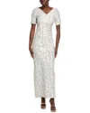 Js Collections Valerie Jacquard Gown In White