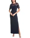 Js Collections Anais Sleeveless Column Gown In Blue