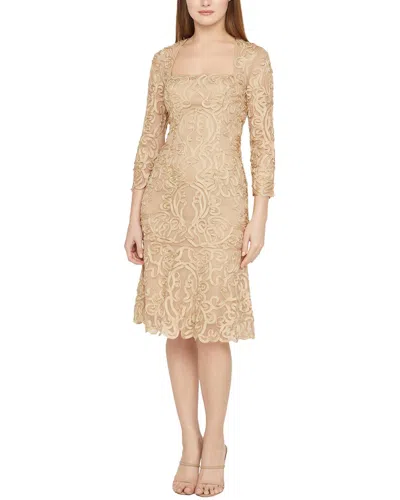 Js Collections Violette Cocktail Dress In Neutral