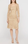 Js Collections Women's Square Neck Soutache Dress In Gold