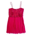 Js Collections Women's Beaded Chiffon Mini Pleated Prom Dress In Fuchsia Pink In Multi