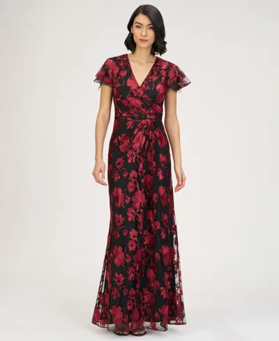 JS COLLECTIONS WOMEN'S FAUNA V-NECK GOWN