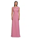 Js Collections Women's Jordyn Twisted-bodice Illusion-neck Gown In Deep Blush