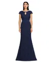 Js Collections Leigh Keyhole Mermaid Gown In Navy