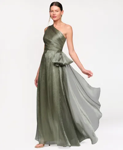 Js Collections Women's Metallic One-shoulder Dress In Gray
