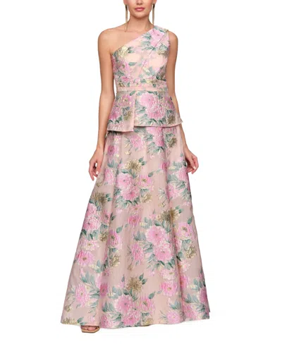 Js Collections Women's Mia One Shoulder Gown In Multi