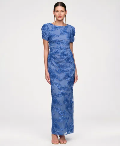 Js Collections Women's Oriana Short-sleeve Gown In Blue