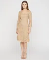 Js Collections Women's Square Neck Soutache Dress In Gold