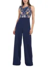 JS COLLECTIONS WOMENS EMBROIDERED SLEEVELESS JUMPSUIT