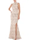 JS COLLECTIONS WOMENS LACE SEQUINED EVENING DRESS