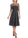 JS COLLECTIONS WOMENS MESH SEQUINED COCKTAIL AND PARTY DRESS