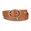 Js Jessica Simpson 1" Jeweled Centerbar Womens Belt In Brown