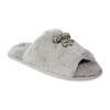 Js Jessica Simpson Embellished Bow Plush Womens Slip-on Slippers In Multi