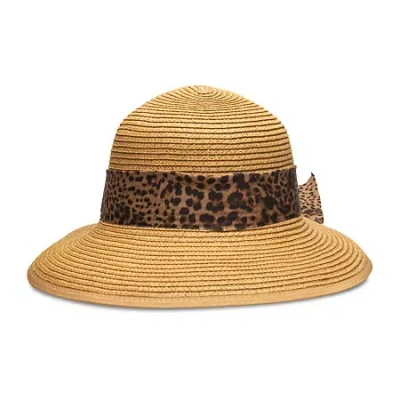 Js Jessica Simpson Floral Womens Floppy Hat In Brown