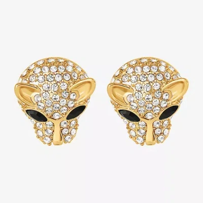 Js Jessica Simpson Gold Tone Leopard Womens Multi Color Glass Drop Earrings In Yellow