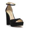 Js Jessica Simpson Izzella Womens Round Open Toe Chunky Heel Pumps In Black