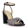 Js Jessica Simpson Sennsol Womens Round Open Toe Block Heel Pumps In Black