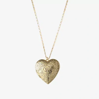 Js Jessica Simpson Womens 18 Inch Locket Necklace In Yellow