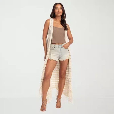 Js Jessica Simpson Womens 2 3/4" High Rise Denim Short In Blue