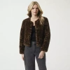 Js Jessica Simpson Womens Faux Shearling Midweight Coat In Brown