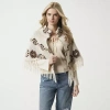 Js Jessica Simpson Womens Geometric Poncho In White