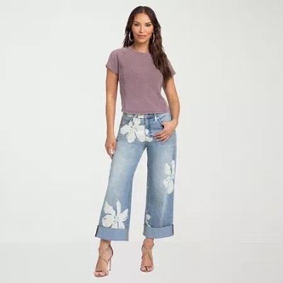 Js Jessica Simpson Womens High Rise Boyfriend Jean In Blue